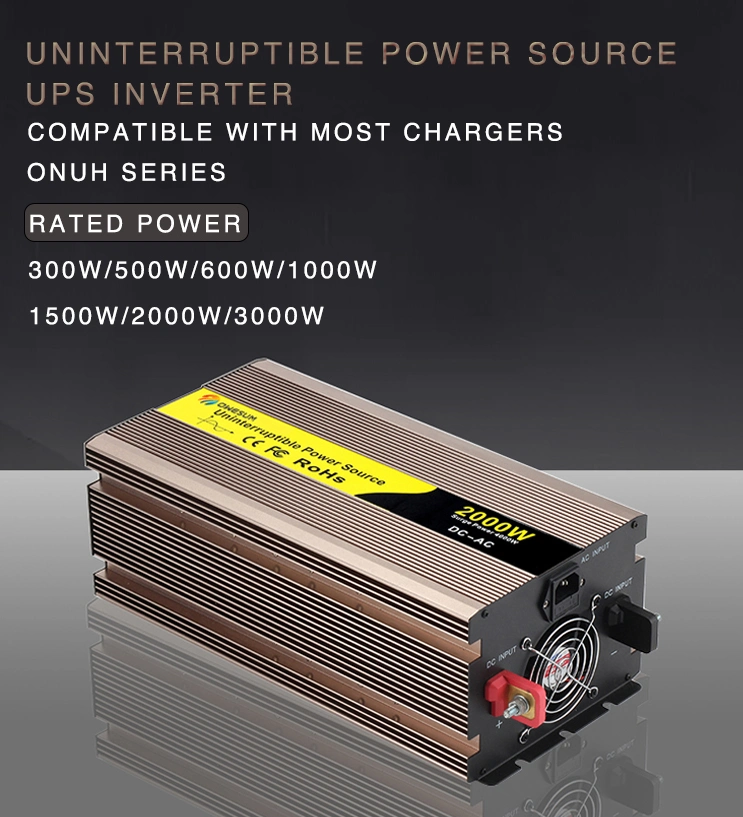 2000W Uninterruptible Power Source (UPS) Solar Inverter with EU Socket