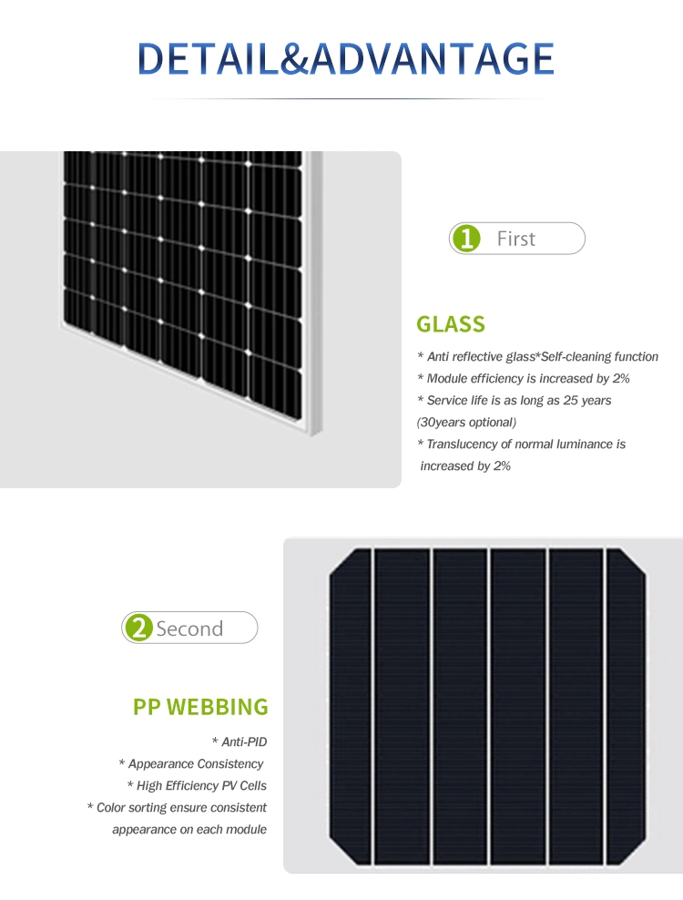 High Efficiency 450W 500W 550W Monocrystalline Solar Panels Half Cell Solar Panels