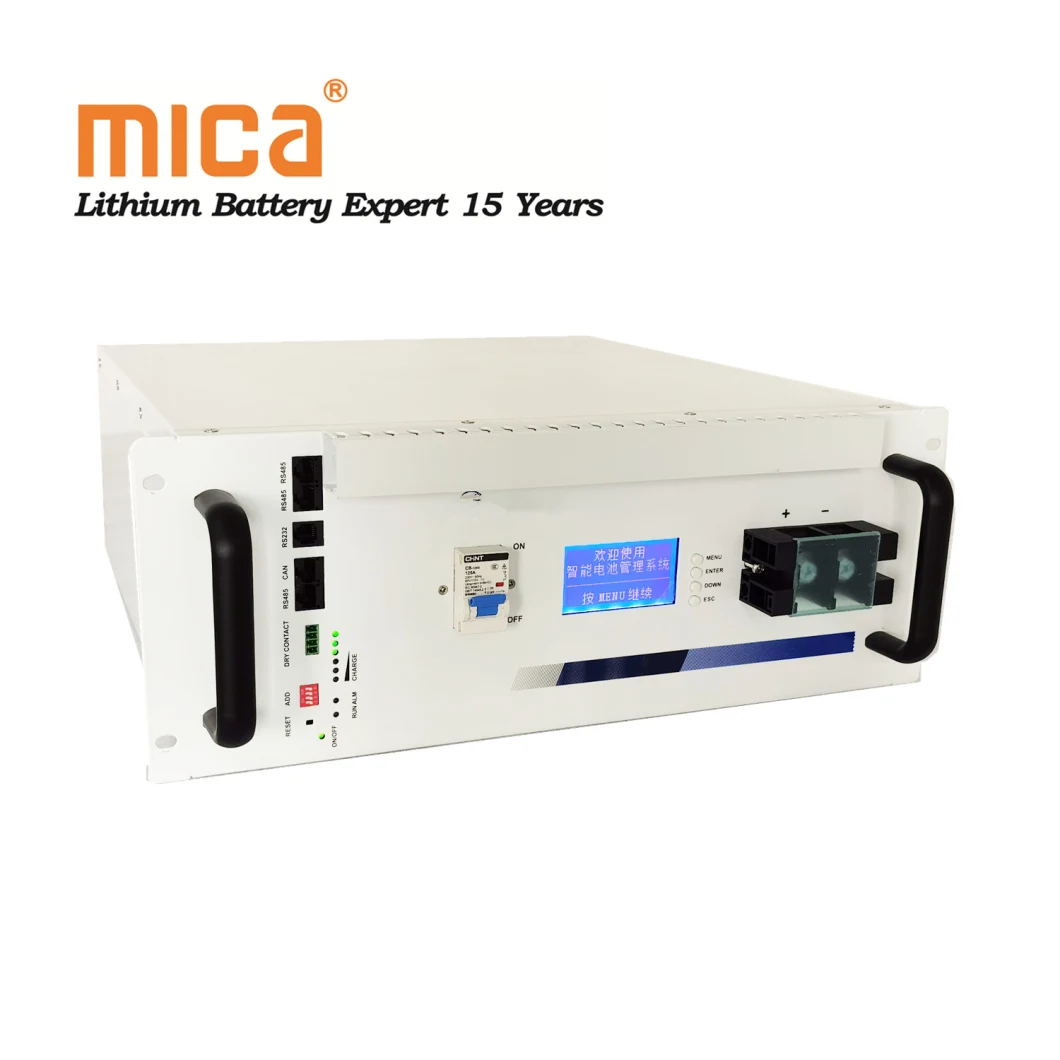 Mica Lithium Ion Batteries 20kwh 15kwh 10kwh Solar Energy Storage Cabinet with Inverter 48V 100ah 5u LiFePO4 Battery Pack